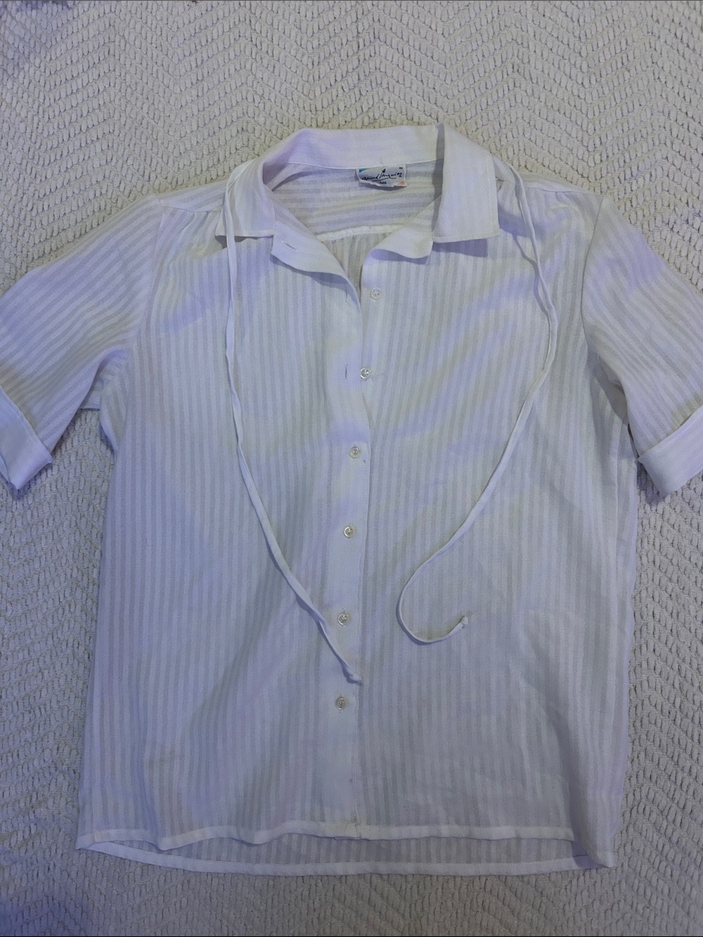 Vintage Striped Short-Sleeve Shirt